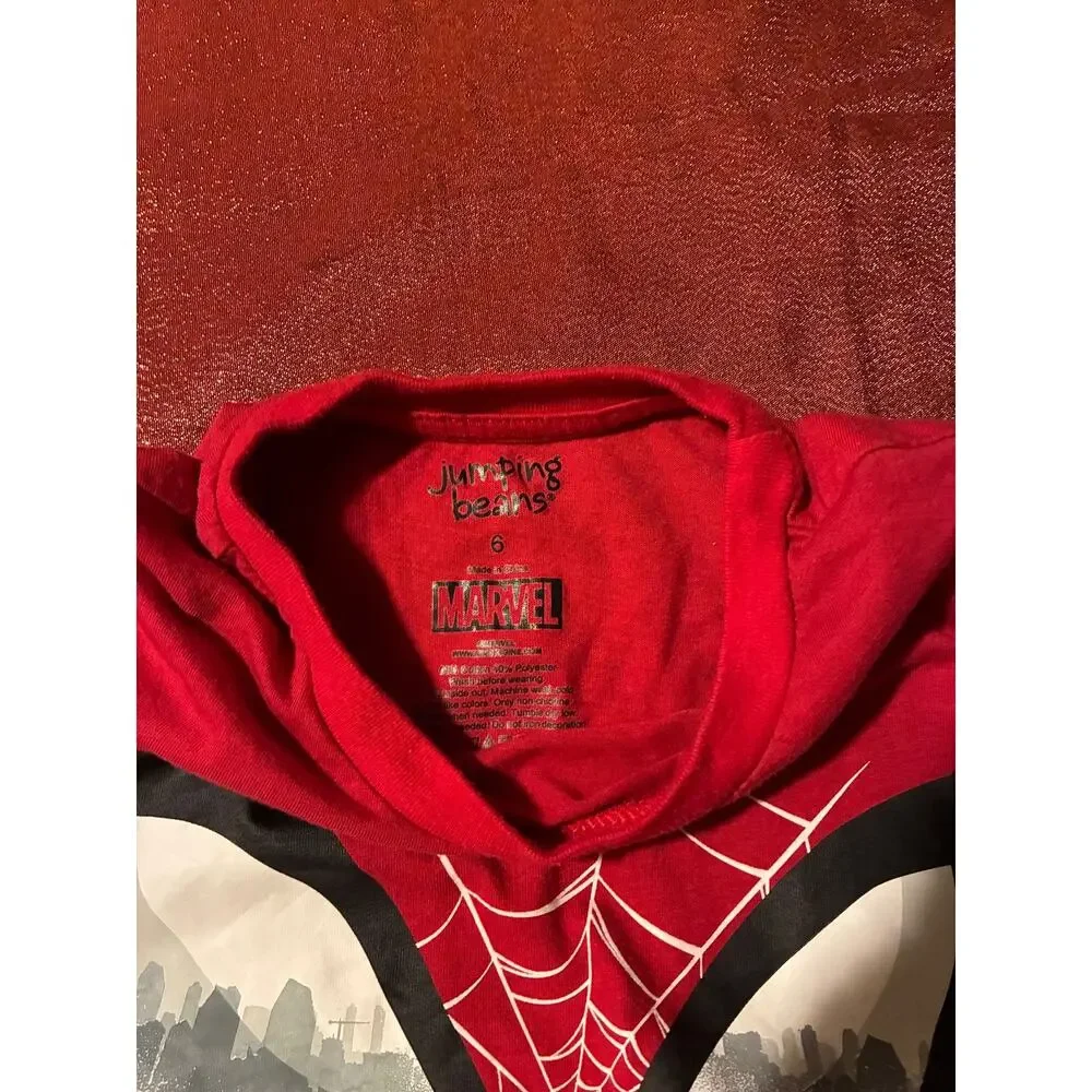 Jumping BeansShirt Boys 6 Marvel Spider Man Red Short Sleeve Graphic Tee
